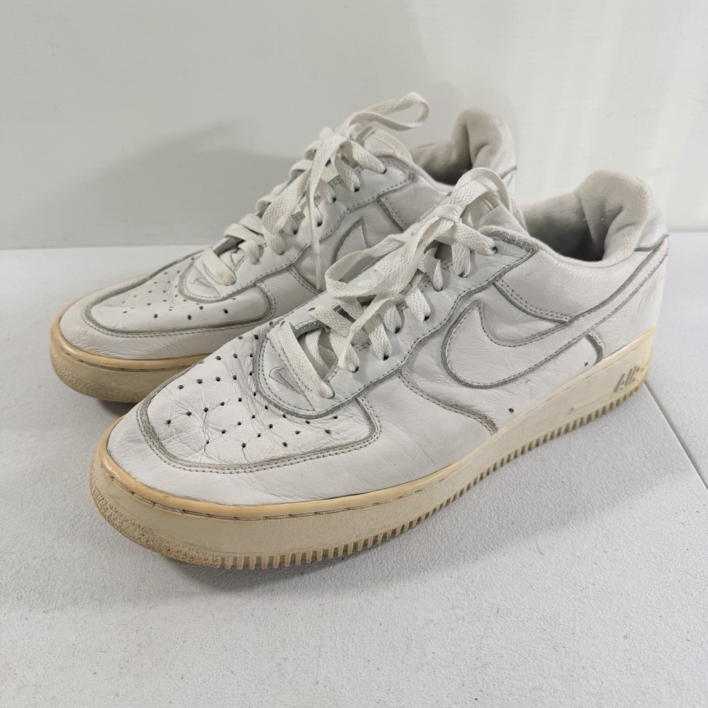 Vintage 2001 Nike Air Force 1 White Leather Men's Shoes 630033-911 Size 11